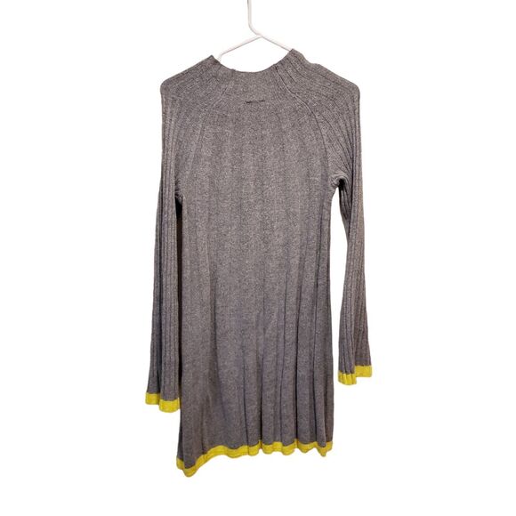 WOMENS ANTHROPOLOGIE GRAY KNIT DRESS WITH YELLOW TRIM SIZE X SMALL - Picture 3 of 8
